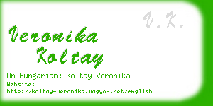 veronika koltay business card